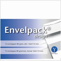 Envelop Papyrus Envelpack C6 114x162mm wit 15 Stuk