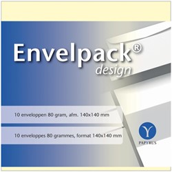 Envelop Papyrus Envelpack vierkant 140x140mm ivoor 10 Stuk