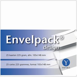 Enkele kaart Papyrus Envelpack A6 105x148mm wit 25 Kaart