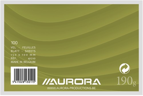 Systeemkaart Aurora 150x100mm blanco 190gr wit 100 Vel