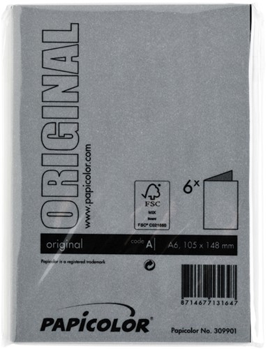 Correspondentiekaart Papi dubbel A 6r avenzwart 6 Stuk-3