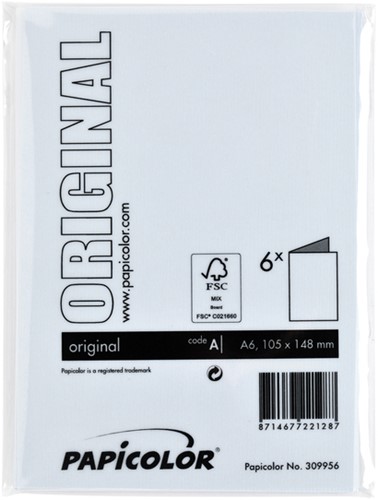 Correspondentiekaart Papi dubbel A6 babyblauw 6 Stuk-3