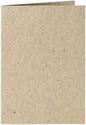 Correspondentiekaart Papi dubbel A6 kraft grijs 6 Stuk