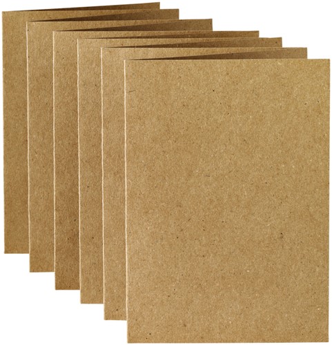Correspondentiekaart Papi dubbel A6 bruin 6 Stuk-2