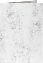 Correspondentiekaart Papi dubbel A6 marmer grijs 6 Stuk