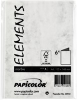 Correspondentiekaart Papi dubbel A6 marmer grijs 6 Stuk-3