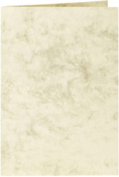 Correspondentiekaart Papi dubbel A6 marmer ivoor 6 Stuk