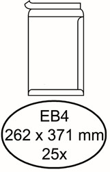 Envelop Hermes akte EB4 262x371 zk 25st wit 25 Stuk
