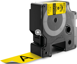 Labeltape Dymo 1805431 Rhino Vinyl 24mm x 5.5m zwart/geel  1 STUK