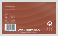 Systeemkaart Aurora 130x80 lijn rode koplijn 210gr 100 Vel