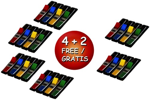 Indextabs Post-it 6835 11.9x43.1mm 3+2 gratis assorti 100 tabs-2
