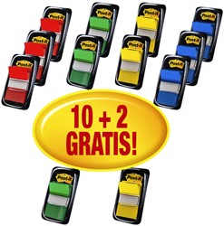 Indextabs Post-it 680 25.4x43.2mm 10+2 ass 12 Stuk