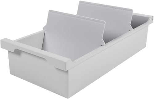 Kaartenbak Exacompta A6 trog kunststof grijs 1 Stuk