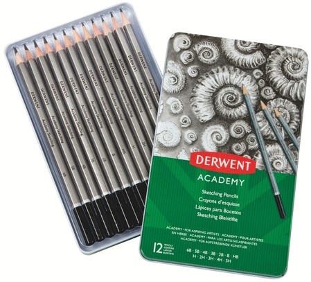 Potlood Derwent Academy 6B5H ass 12 Stuk-2