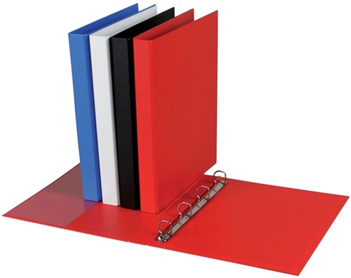 Ringband Quantore 4-rings A4 PP 20mm D-mech rood 1 Stuk-2