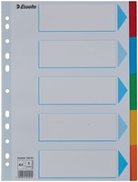 Tabbladen Esselte Stand A4 5dlg karton 11r ass 1 Set