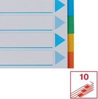 Tabbladen Esselte Stand A4 10dlg karton 11r ass 1 Set-1