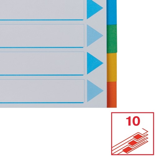 Tabbladen Esselte Stand A4 10dlg karton 11r ass 1 Set-4