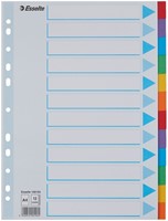 Tabbladen Esselte Stand A4 12dlg karton 11r ass 1 Set