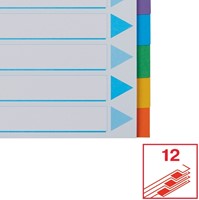 Tabbladen Esselte Stand A4 12dlg karton 11r ass 1 Set-1