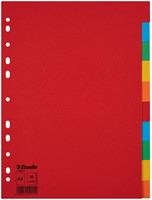 Tabbladen Esselte Economy A4 10dlg karton 11r ass 1 Set