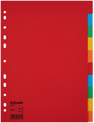 Tabbladen Esselte Economy A4 10dlg karton 11r ass 1 Set