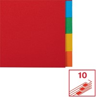 Tabbladen Esselte Economy A4 10-delig karton 11-rings assorti-4
