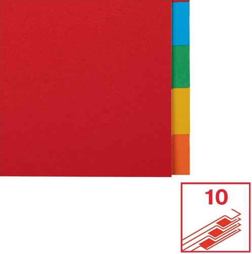 Tabbladen Esselte Economy A4 10dlg karton 11r ass 1 Set-7