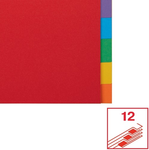 Tabbladen Esselte Economy A4 12dlg karton 11r ass 1 Set-7