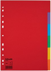 Tabbladen Esselte Economy A4 6dlg  karton 11r ass 1 Set