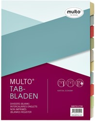 Tabbladen Multo A4 23r karton 10dlg ass 1 Stuk