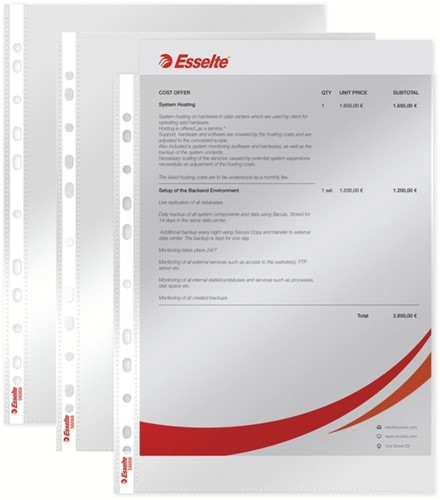 Showtas Esselte copy safe PP A4 glashelder 100 Stuk-11