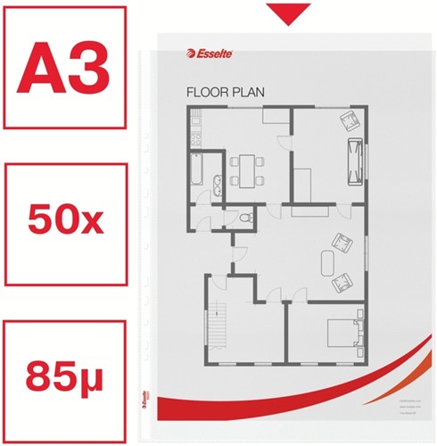 Showtas Esselte PP A3 recht 50 Stuk-6