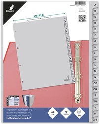 Tabblad Kangaro A4 4r 20dlg AZ breed PP grijs 1 Set