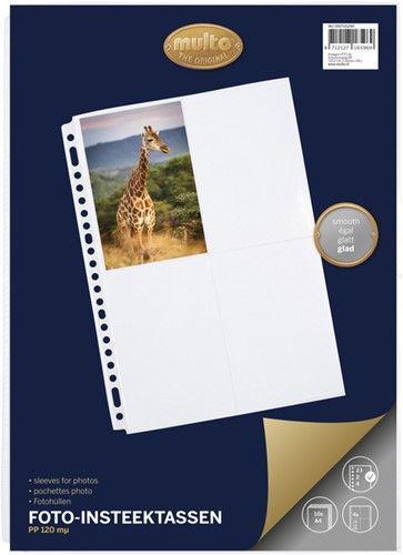 Fototas Multo A4 23r 10x15cm PP 4vak tr 10st 10 Stuk