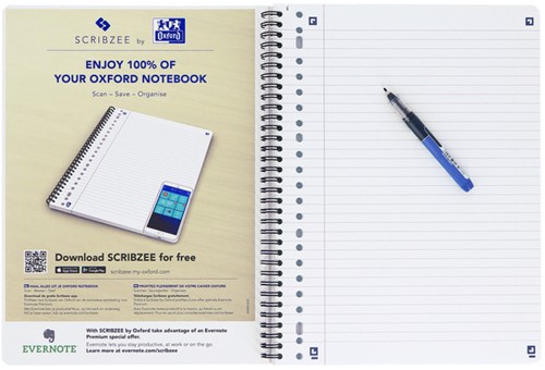 Collegeblk Oxf School A4+ ln 23gaats 160pag zwart 1 Stuk-2