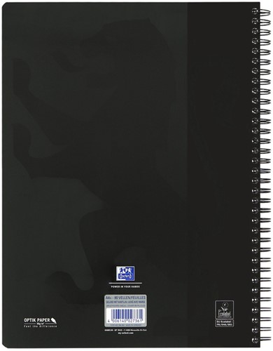 Collegeblk Oxf School A4+ ln 23gaats 160pag zwart 1 Stuk-3