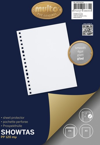 Showtas Multo A5 17r PP 0.14mm glad 10 stuks 10 Stuk