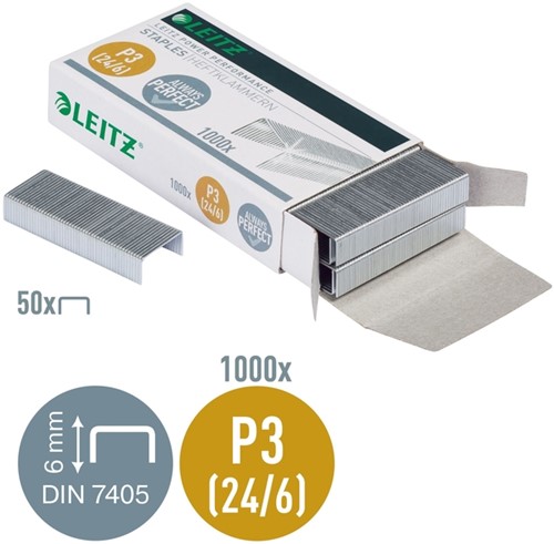 Nieten Leitz 24/6 verzinkt 1000 stuks-8