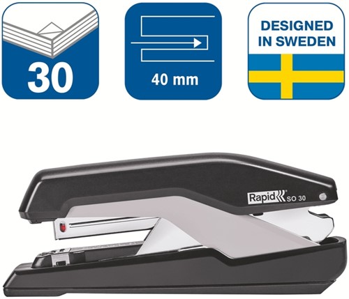 Nietmachine Rapid SO30 fullstrip 30SH zwart/rood 1 Stuk-3