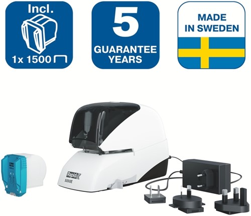 Nietmachine Rapid eletrisch contactloos R5050E wit/zwart-9