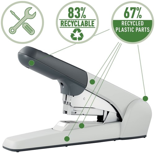 Nietmachine Leitz Heavy Duty Flat Clinch 60 vel zi 1 Stuk-10