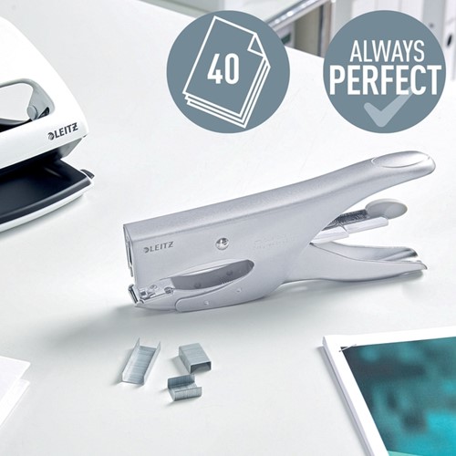 Niettang Leitz achterlaadmodel P3 40 vel zilver 1 Stuk-10