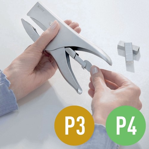 Niettang Leitz achterlaadmodel P3 40 vel zilver 1 Stuk-2