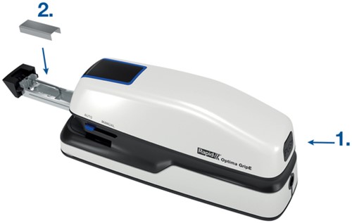 Nietmachine elektr Rapid Optima grip zwart zilver 1 Stuk-3