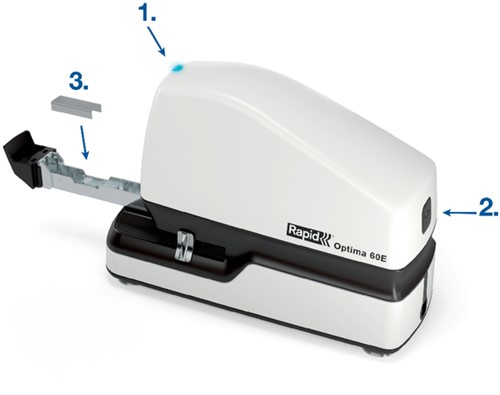 Nietmachine Rapid Optima 60 elektrisch wi/zw 1 Stuk-2