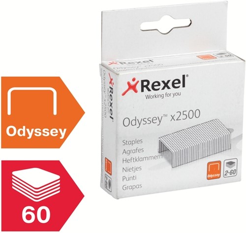 Nieten Rexel Odyssey verzinkt 2500st 2500 Stuk-2