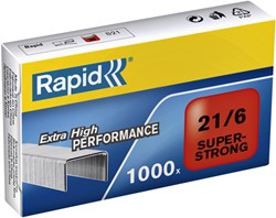 NIETEN RAPID 21/6 GEGALV SUPER STRONG 1000ST 1000 Stuk