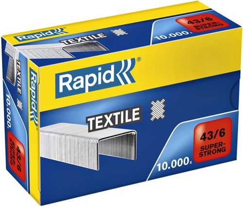 Nieten Rapid 43/6 Textiel super strong 10.000st 10000 Stuk