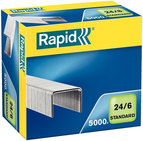 Nieten Rapid 24/6 gegalvaniseerd standaard 5000st 5000 Stuk